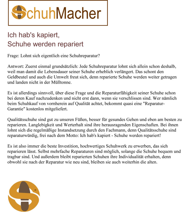 schuhreparatur